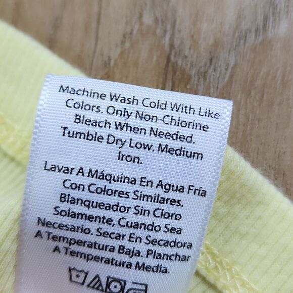 💜Wonder Nation Yellow Ribbed Sleeveless Top Girl's XLarge - Picture 8 of 8